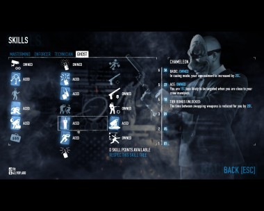 payday 2 premade trainer tables
